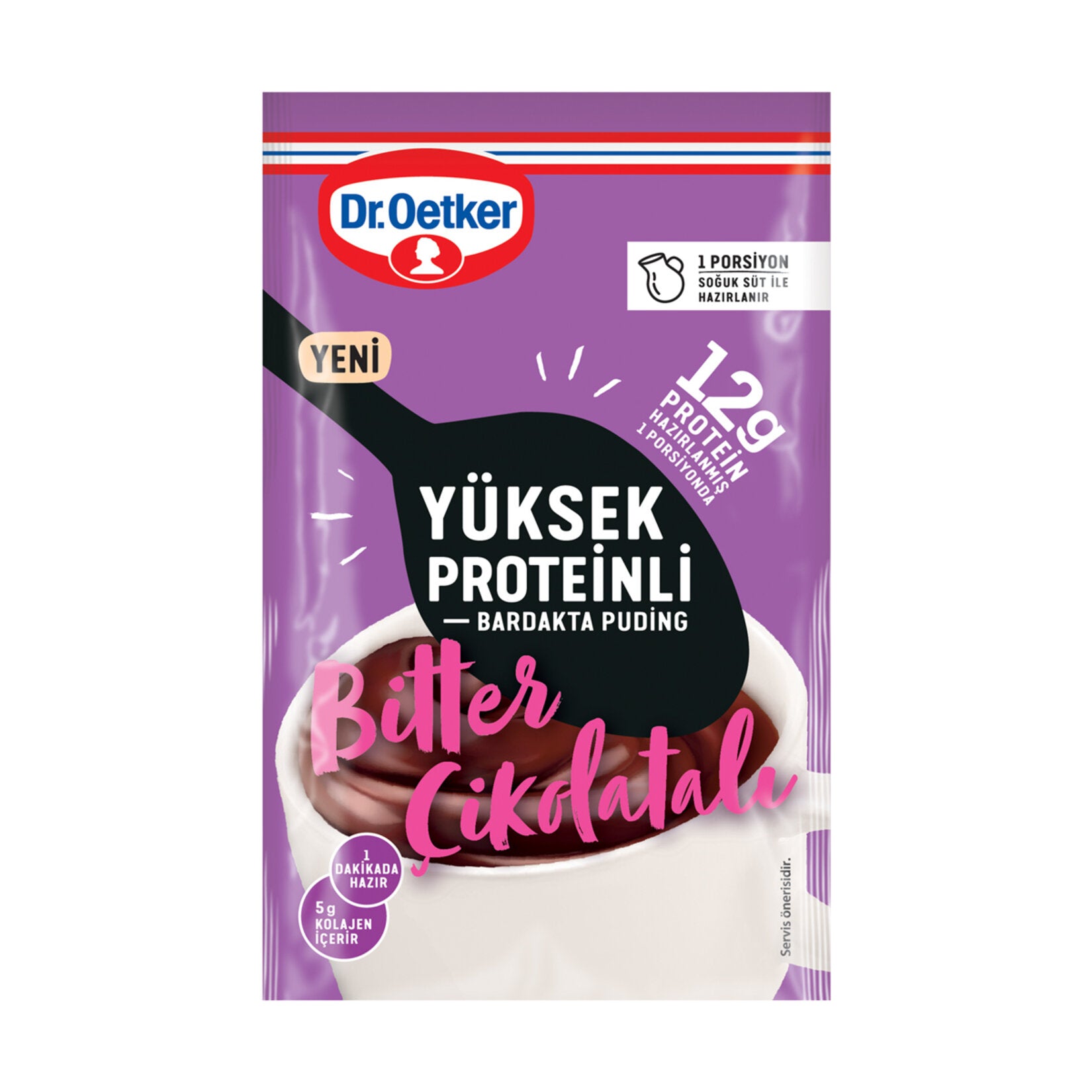 Dr. Oetker High Protein Dark Chocolate Pudding in a Cup 1.0 oz (28 G)