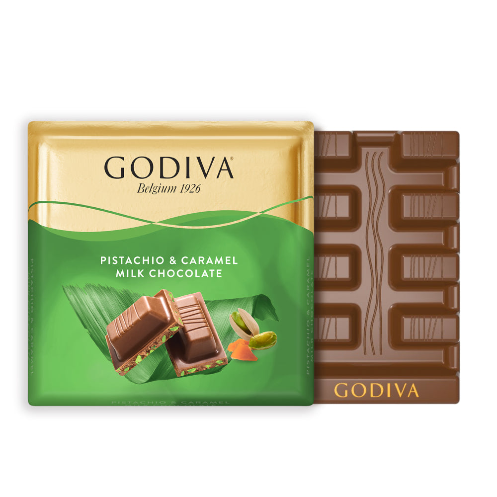 Godiva Pistachio Caramel Square Chocolate 2.11 oz