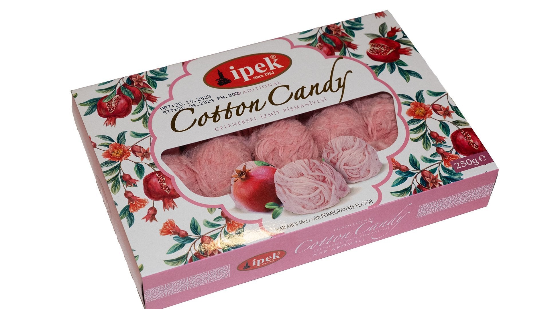 Ipek Pismaniye Turkish Cotton Candy Pomegranate Flavor 8.8 oz (250 g)