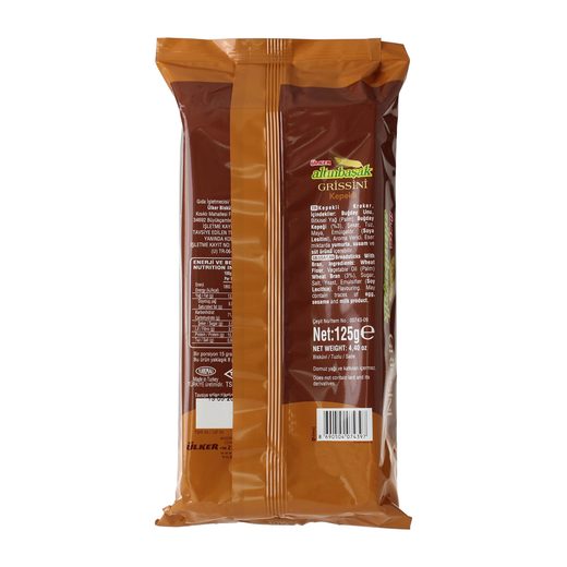 Ulker Altinbasak Grissini 4.4oz Back side of the package