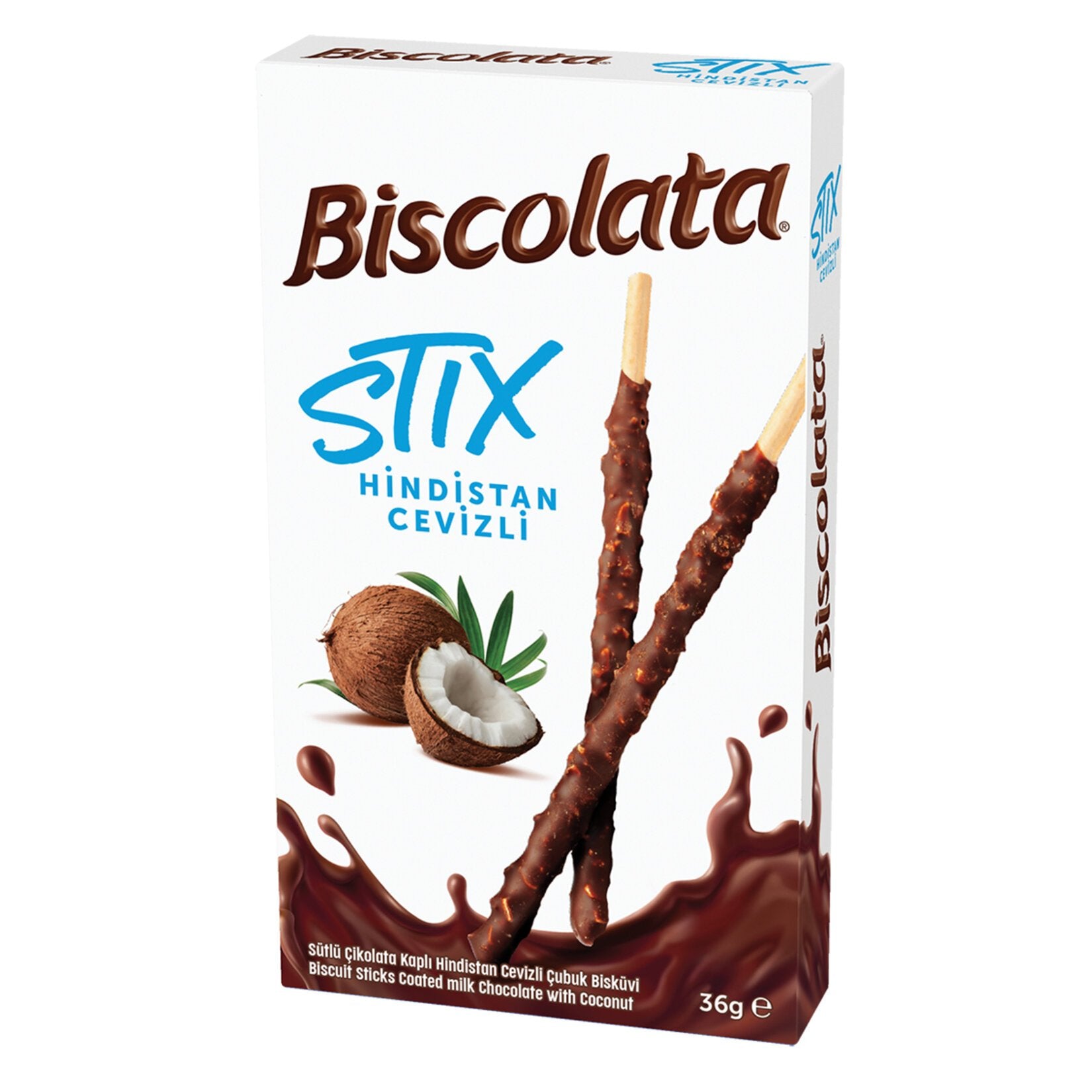 Biscolata Stix Coconut 1.27 oz (36g)