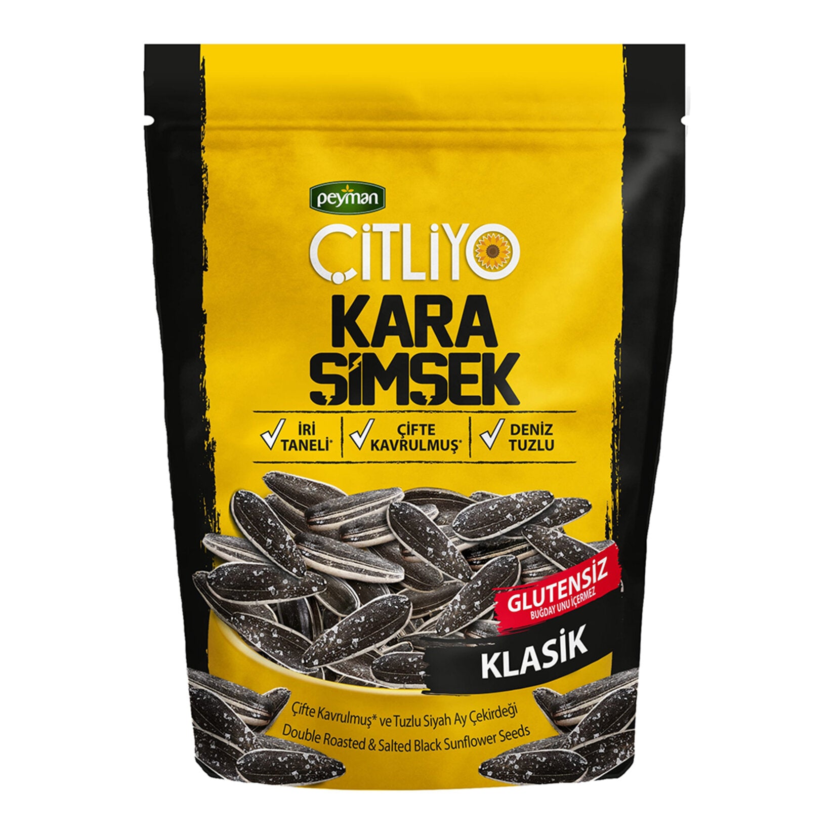 Citliyo Kara Simsek Classic Sunflower Seeds bring the bold, salty crunch of Türkiye’s favorite snack