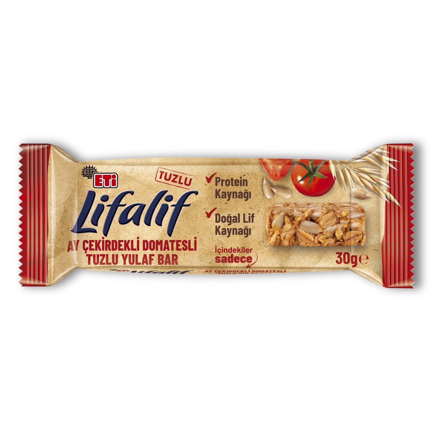 Discover the bold and savory taste of the Eti Lifalif Savory Bar with Tomato, a wholesome snack craf