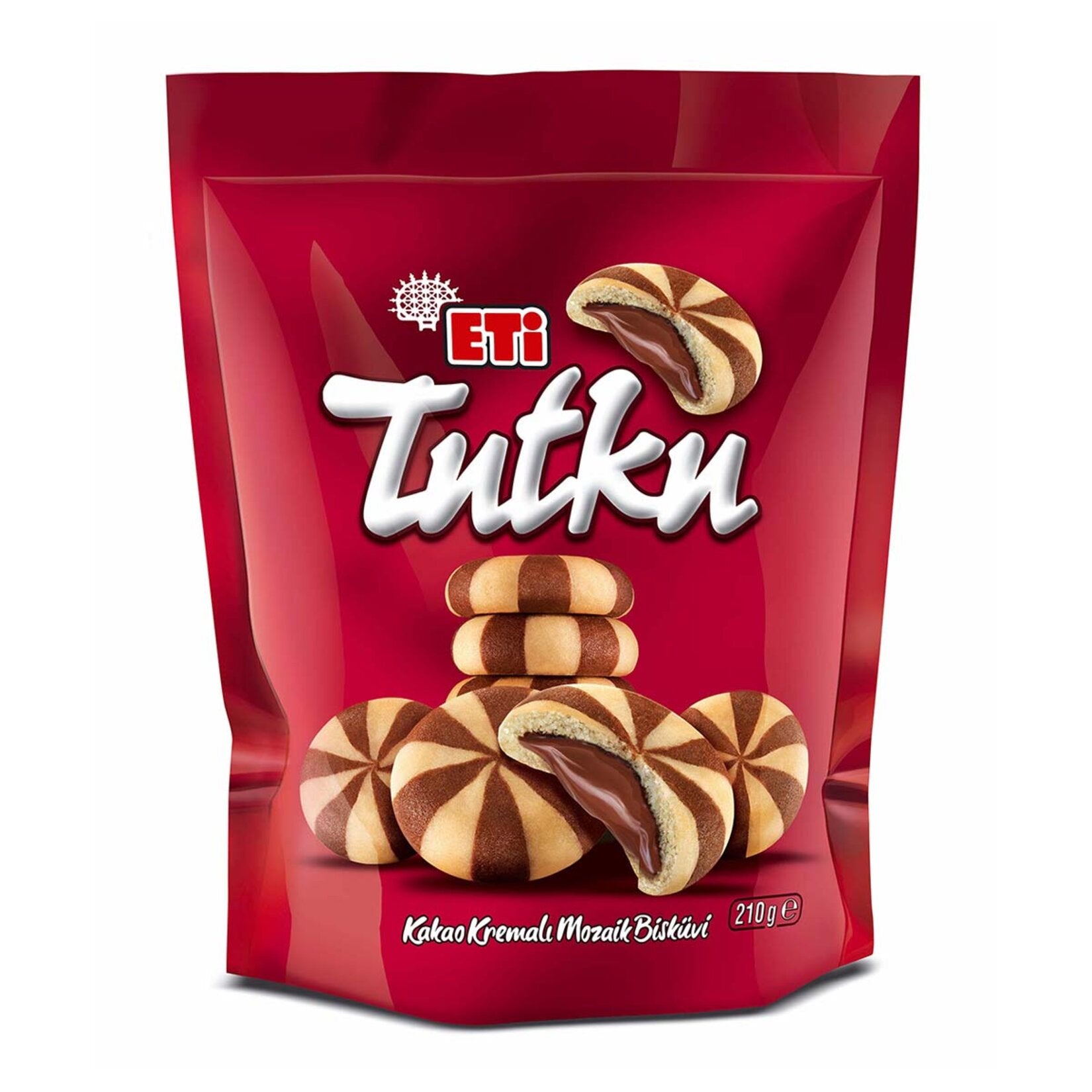 Eti Tutku Cacao Cream Mosaic Biscuit combines crunchy biscuit layers with a rich cacao cream filling