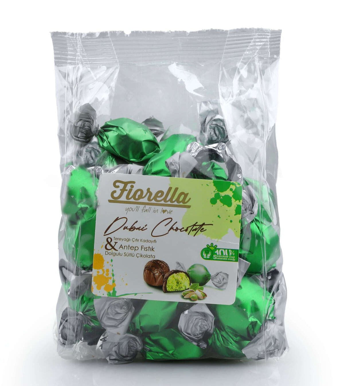 Buttered Crispy Kadayif and Pistachio Filled Bite Size Milk Chocolate