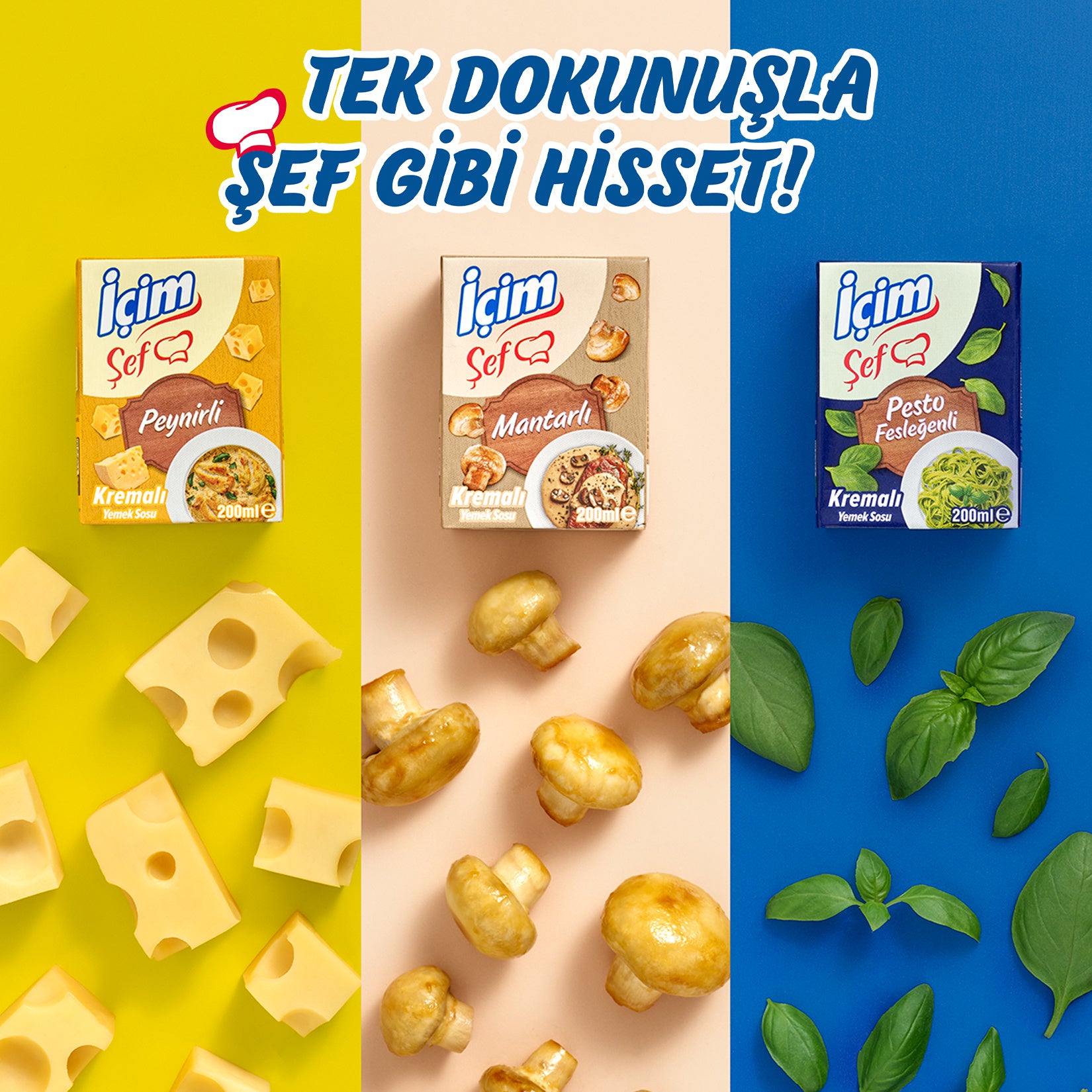 Bring authentic Turkish flavor to your kitchen with Icim Chef Creamy Mushroom Cooking Sauce. Made wi