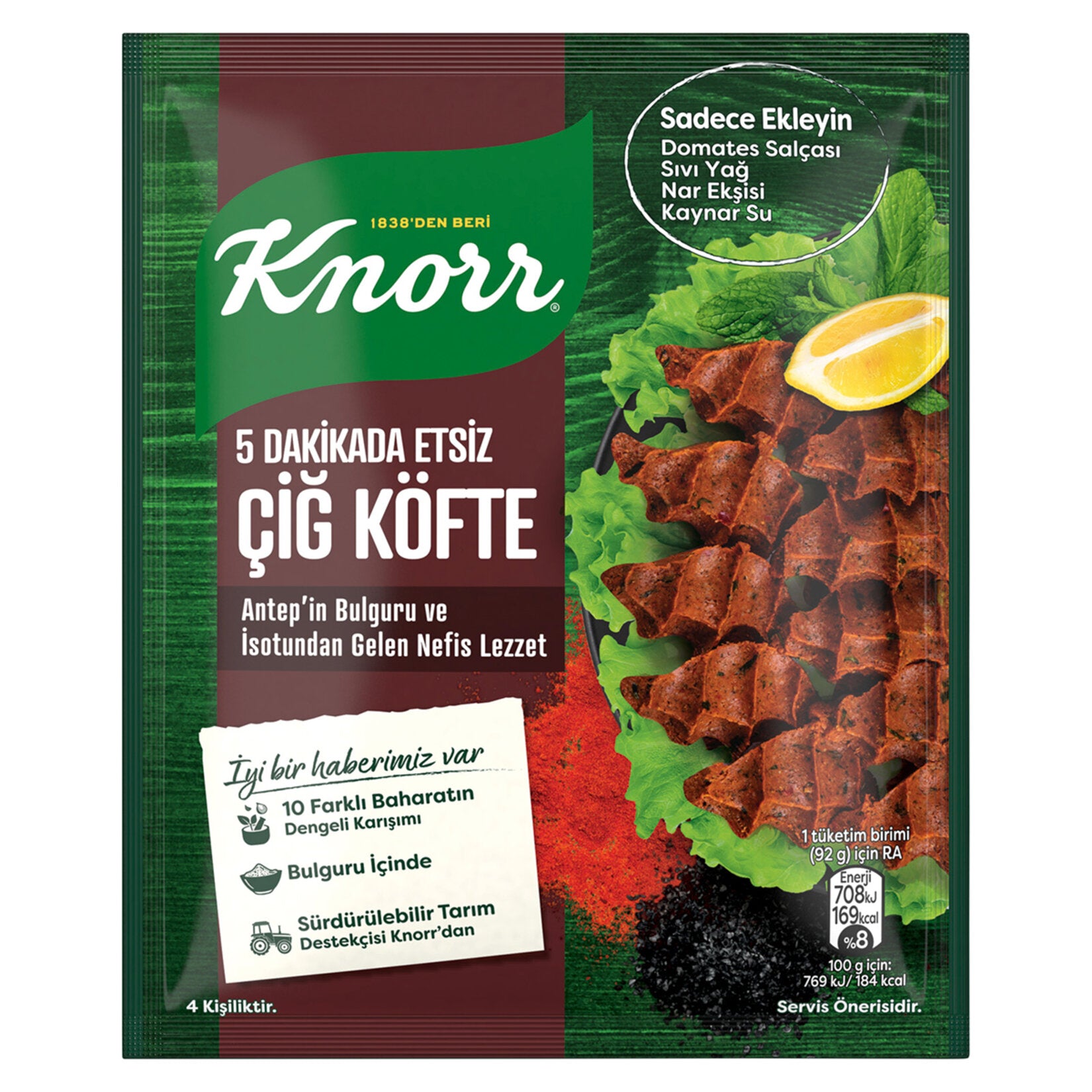 Knorr 5 Minute Meatless Raw Meatball (Çiğ Köfte) Set 120 G
