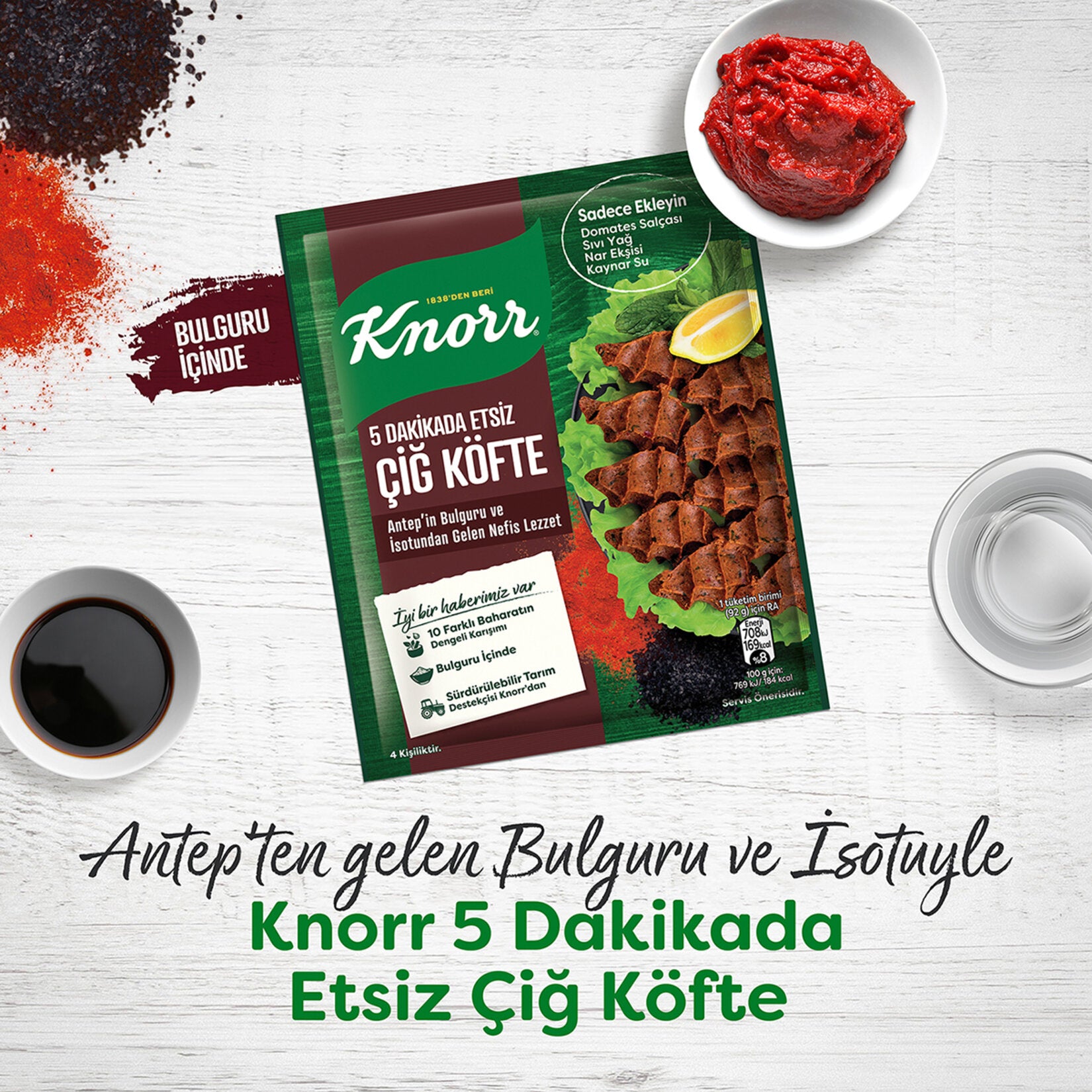 Knorr 5 Minute Meatless Raw Meatball (Çiğ Köfte) Set 120 G
