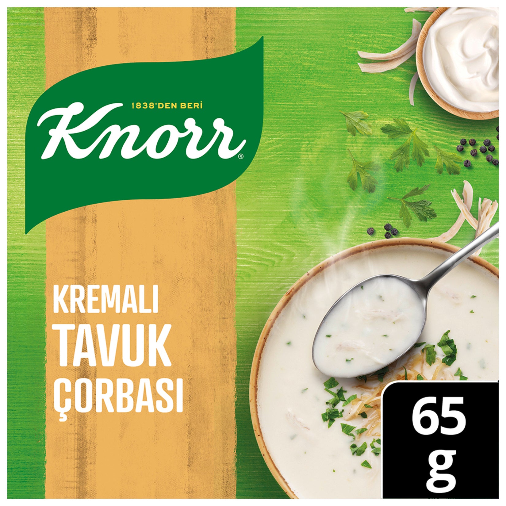 Knorr Instant Soup Cream Chicken (Hazır Çorba Kremalı Tavuk) 65 G