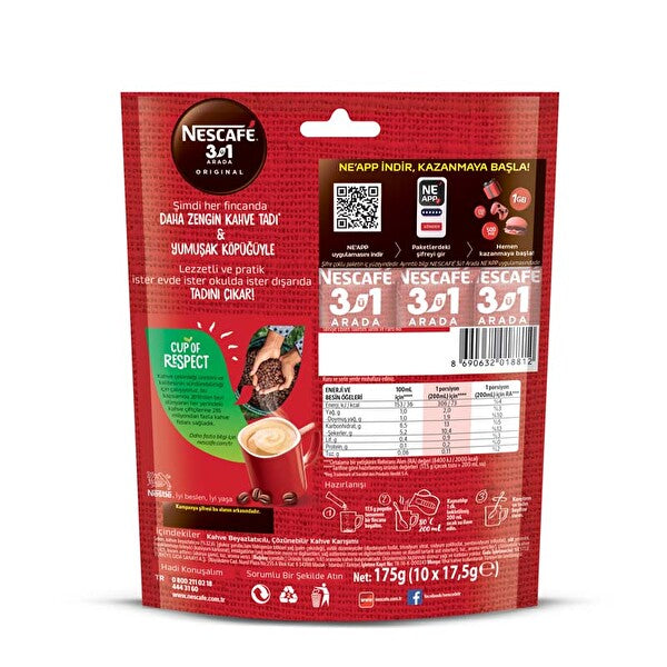 Nescafe 3 in 1 Coffee 17.5 G x 10 Pack