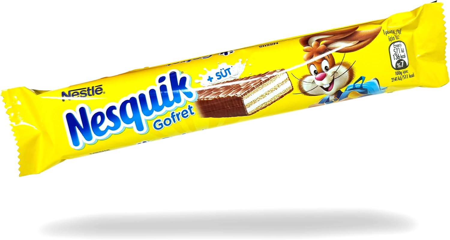 Nestlé Nesquik Wafer Bar 0.94 oz / 26.7g – Rich Milk Chocolate Delight from Türkiye