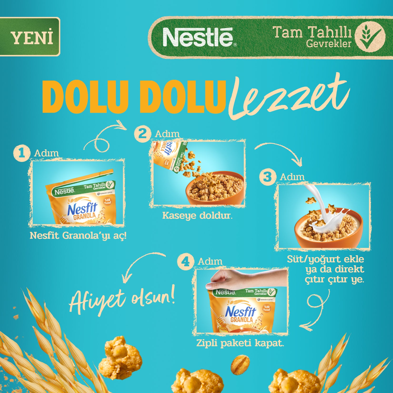 Nestle Nesfit Granola Oat & Honey (Ballı Granola) 300 G