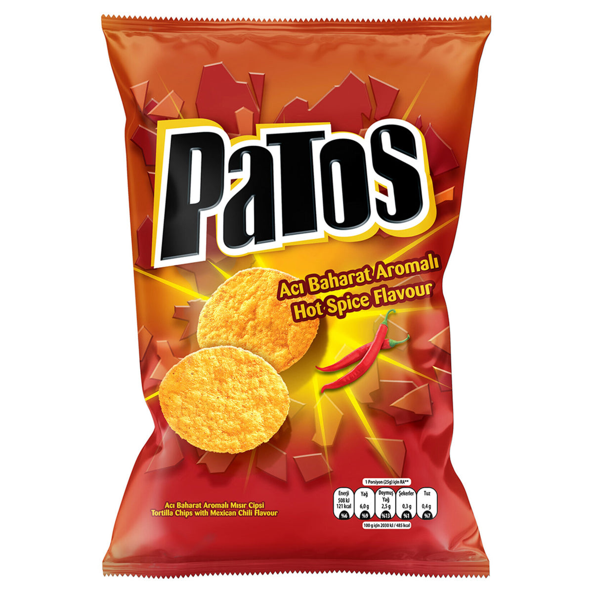 Patos Hot Spice Flavored Seasoned Corn Chips 135 G Turcamart Patos Hot Spice Flavored Seasoned Corn Chips 135 G Turcamart