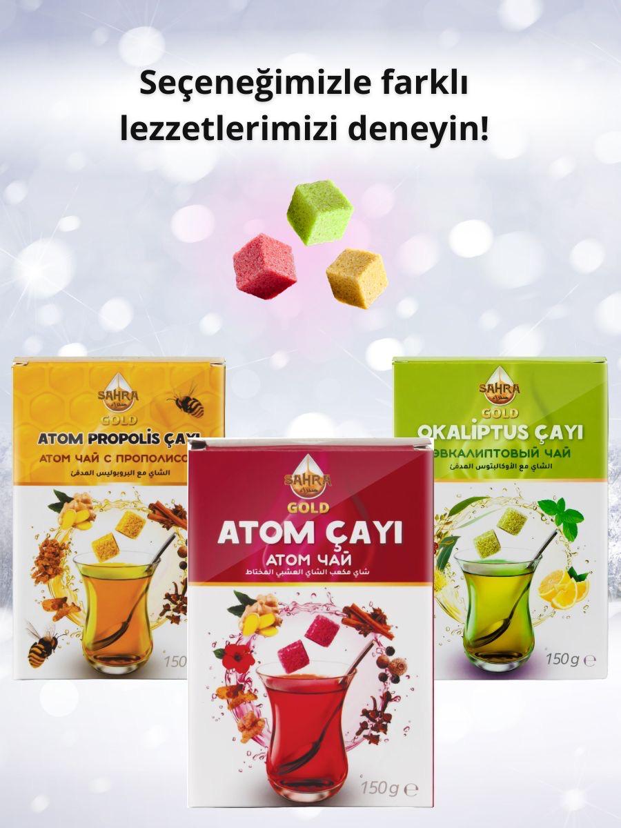 Experience the refreshing power of nature with Sahra Gold Mevlut Efendi Atom Eucalyptus Tea, crafted from Turkey’s finest natural sources. Enriched with premium eucalyptus leaves, this unique herbal blend offers a revitalizing and aromatic tea experience that promotes relaxation and well-being.
Packed in a convenient 150 g bag, it’s perfect for daily use at home, work, or while traveling. Bursting with natural antioxidants and vitamins, it provides an energizing boost and helps support your body’s natural