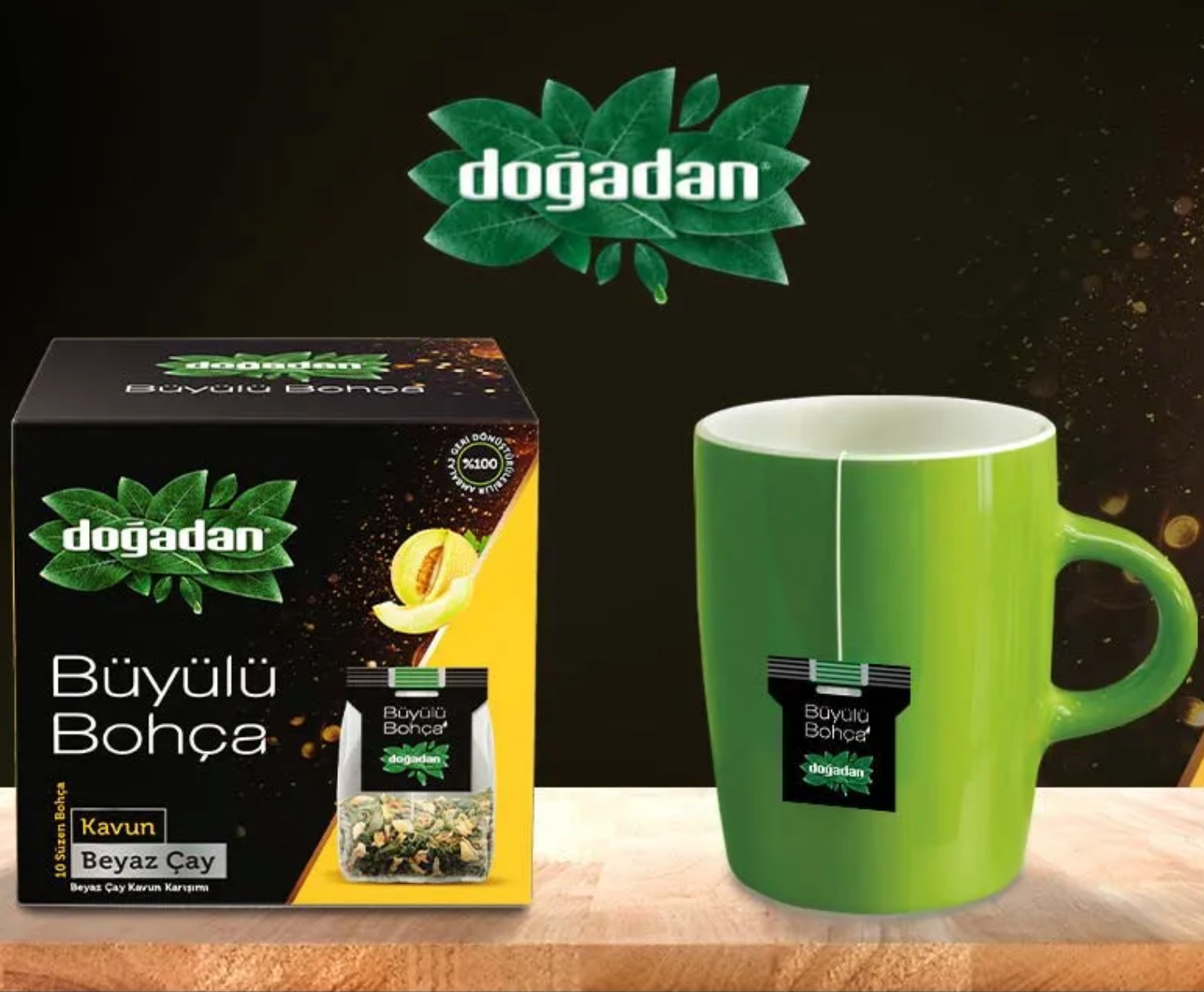 Doğadan Magical Pouch White Tea with Melon (Kavun Beyaz Çay) 10 Pack 0.42 oz (12 g)