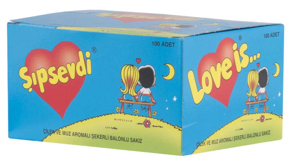 Şıpsevdi Strawberry & Banana Chewing Gum (Şıpsevdi Çilek ve Muz Aromalı) 100pcs