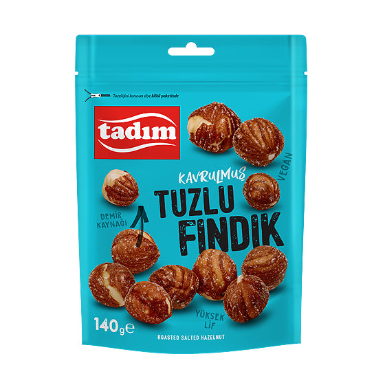 Tadım Roasted Salted Hazelnuts (Tuzlu Fındık İçi) 140 G