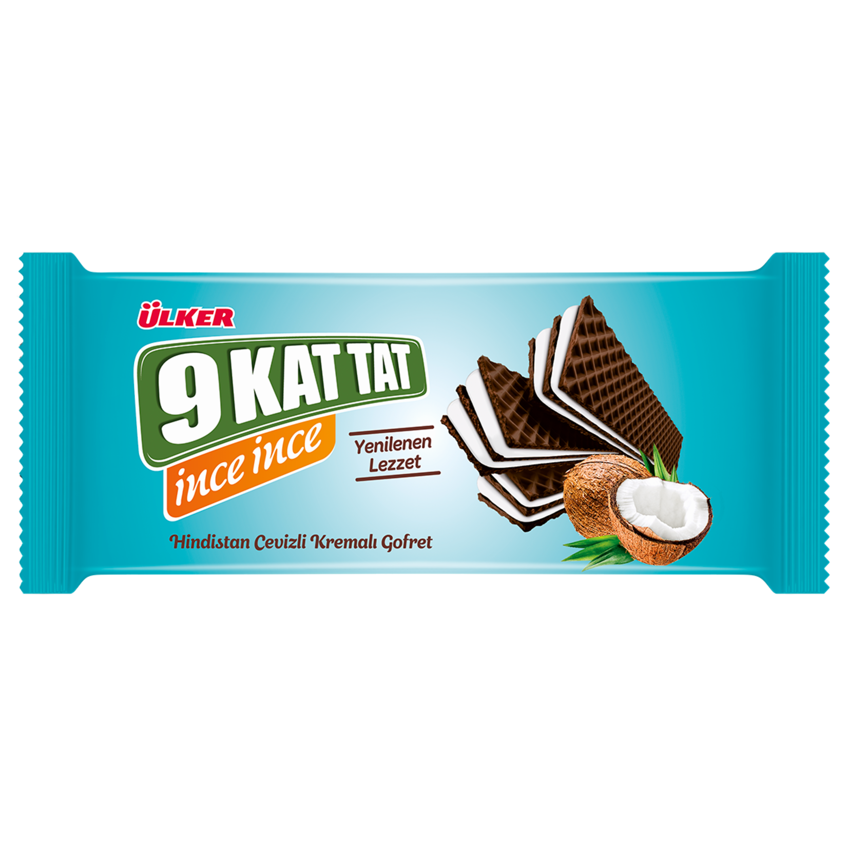 Ulker 9 Kat Tat Thin Coconut Wafer offers a crispy, multi-layered bite filled with rich coconut crea