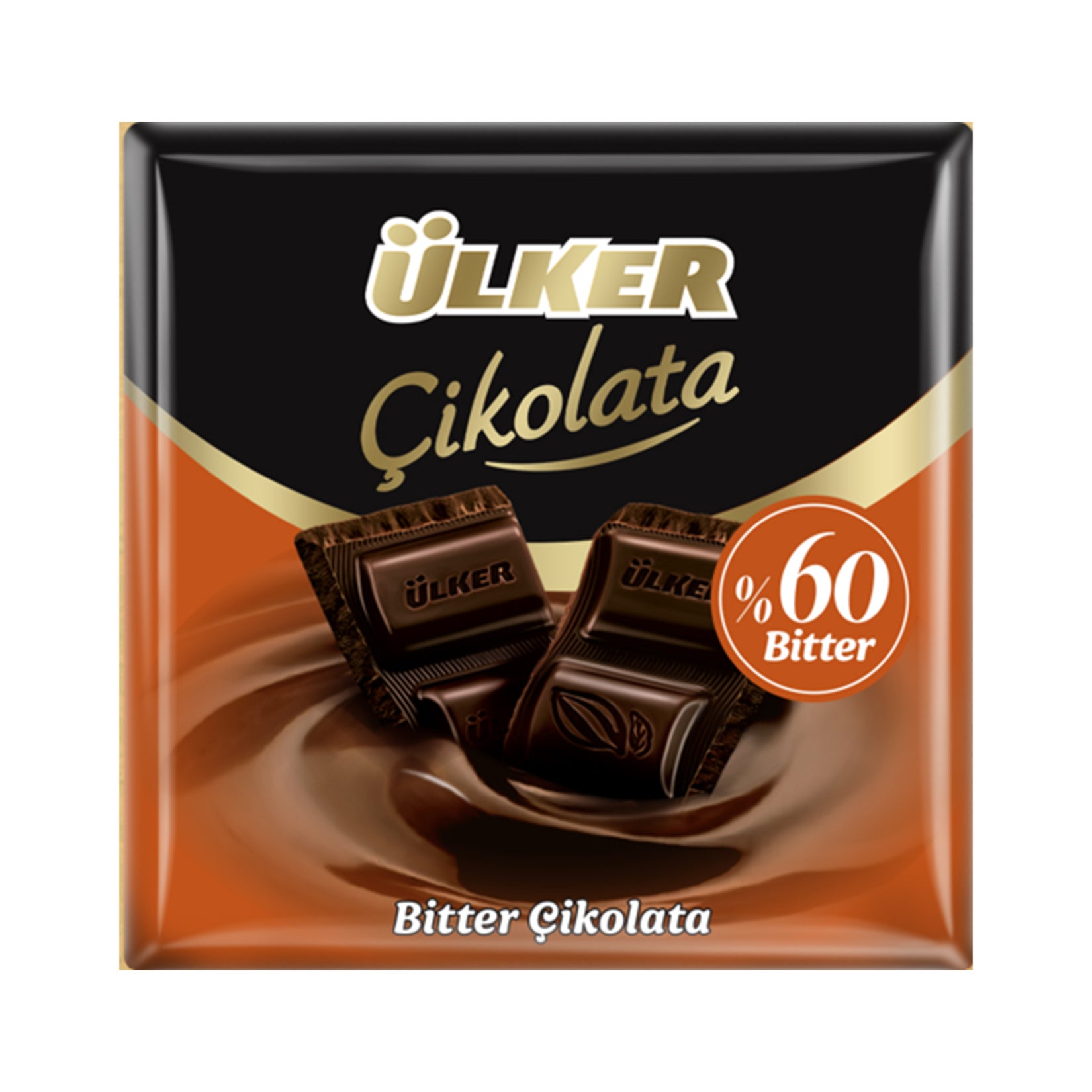 Ulker Bitter Dark Chocolate Square Bar 60% Cocoa – 2.1 oz (60 g)