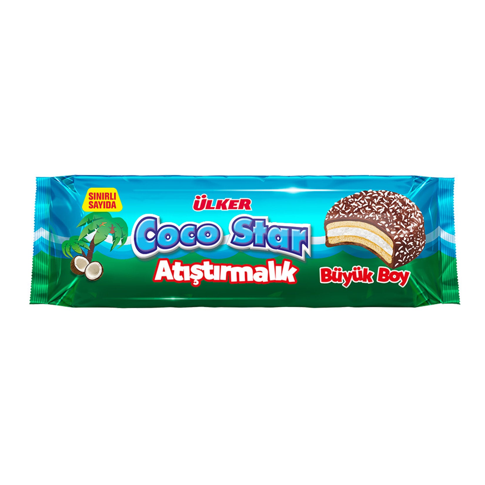 Enjoy the tropical taste of Ulker Coco Star Snack Bar, a beloved treat from Türkiye. This chocolate-