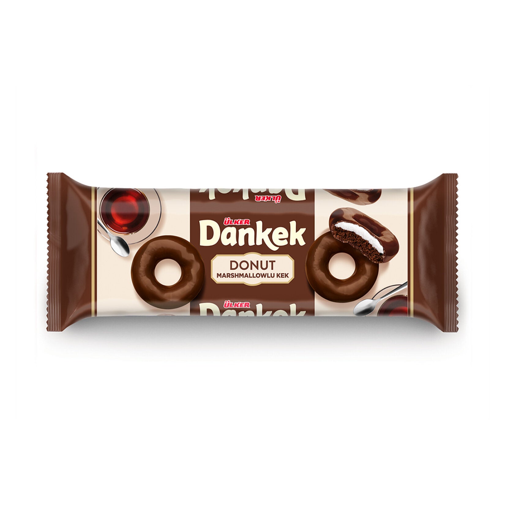 Ulker Dankek Donut Marshmallow Chocolate Cake brings together the rich taste of chocolate and the so