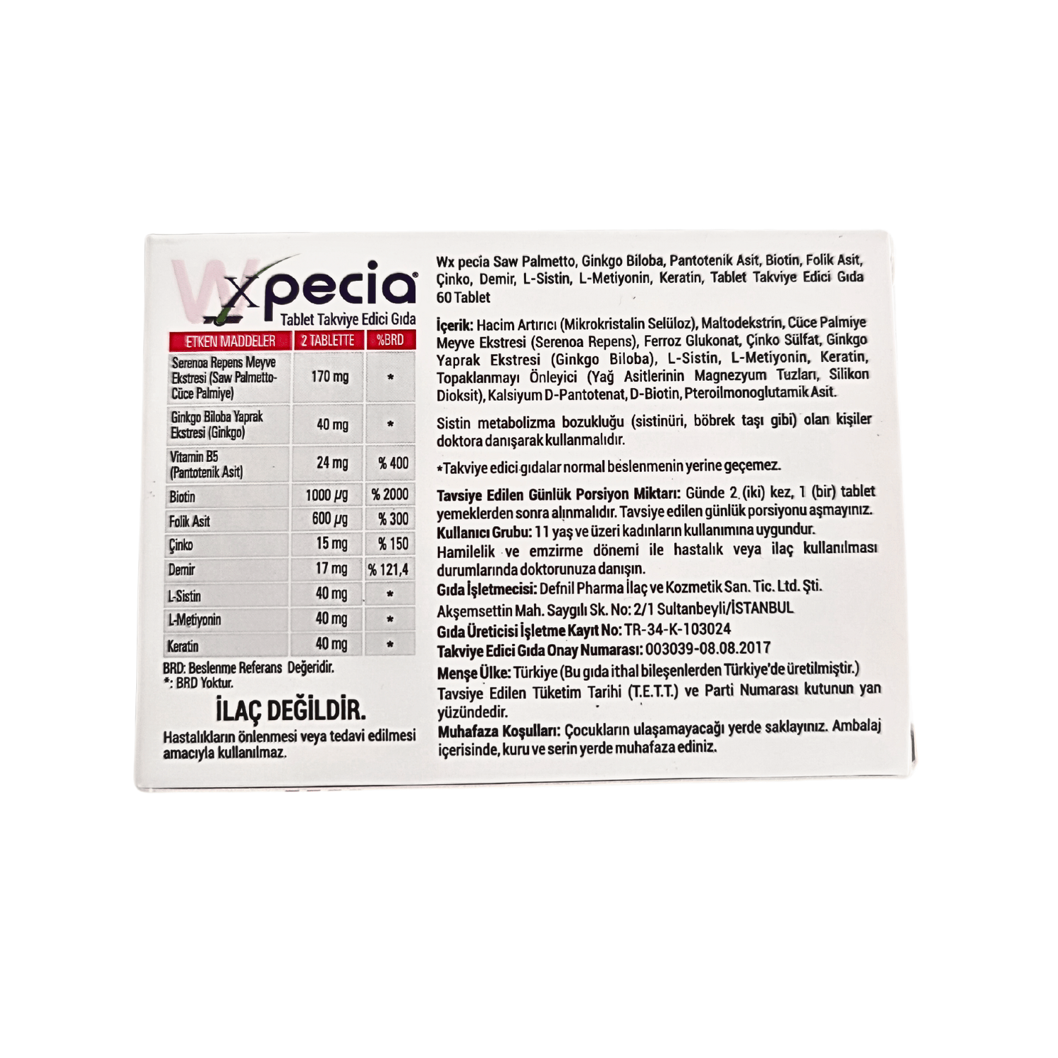XPECIA FOR WOMEN 60 Tablets (Hair Care Supplement for Hair Loss & Strength)