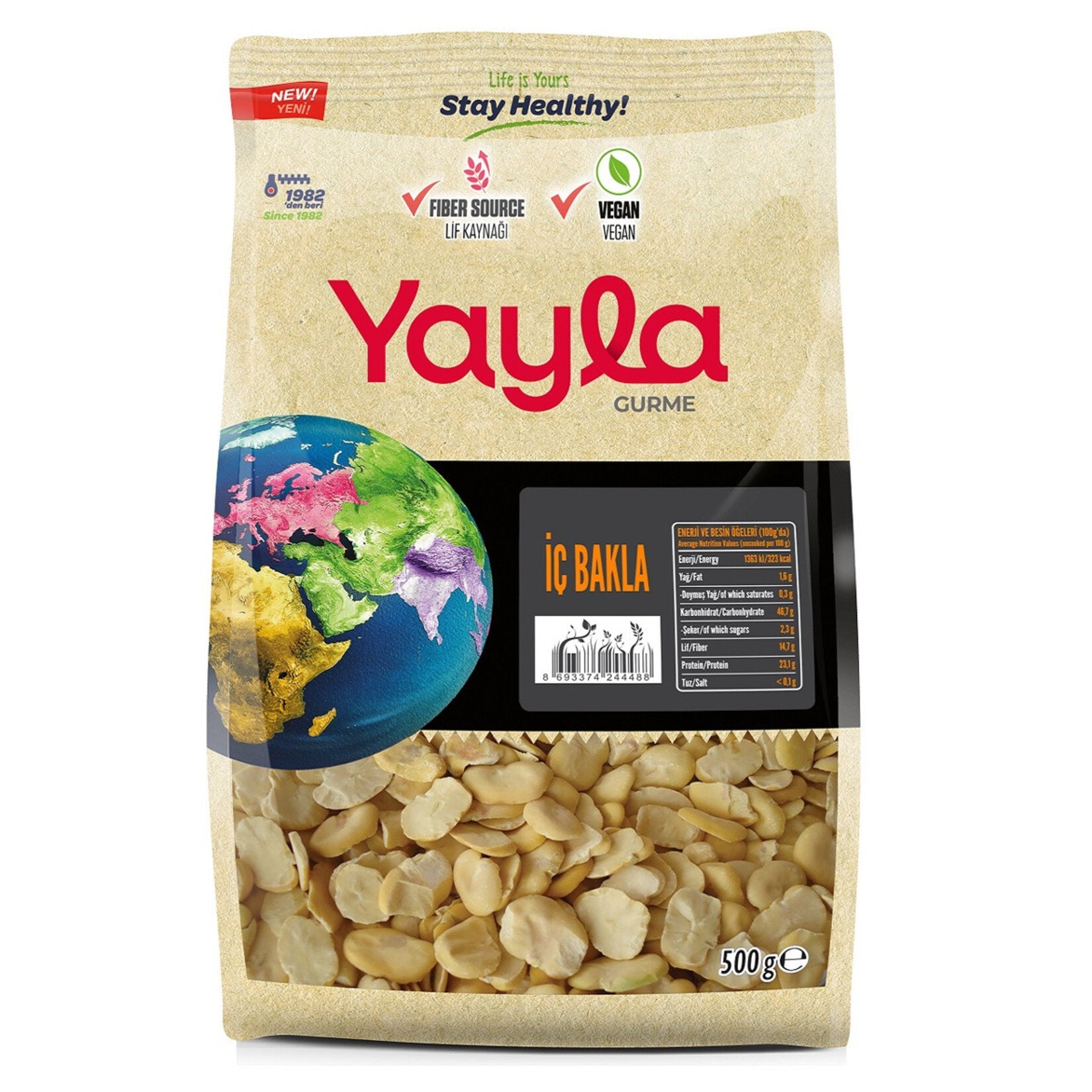 Yayla Gourmet Fava Beans 17.6 oz (İç Bakla 500 G)