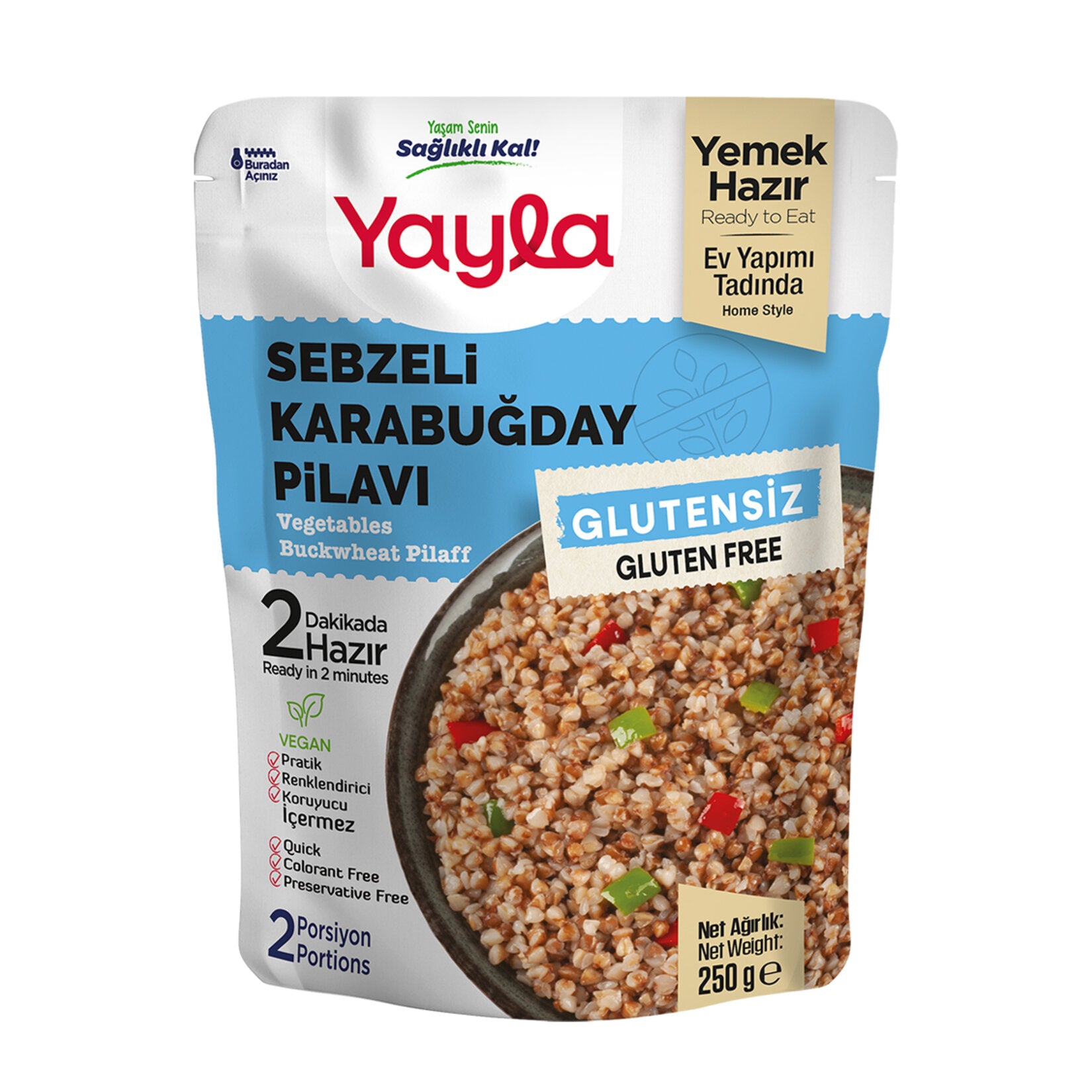 Enjoy a healthy and flavorful meal with Yayla Gluten-Free Vegetable Buckwheat Pilaf. Made with 27% b