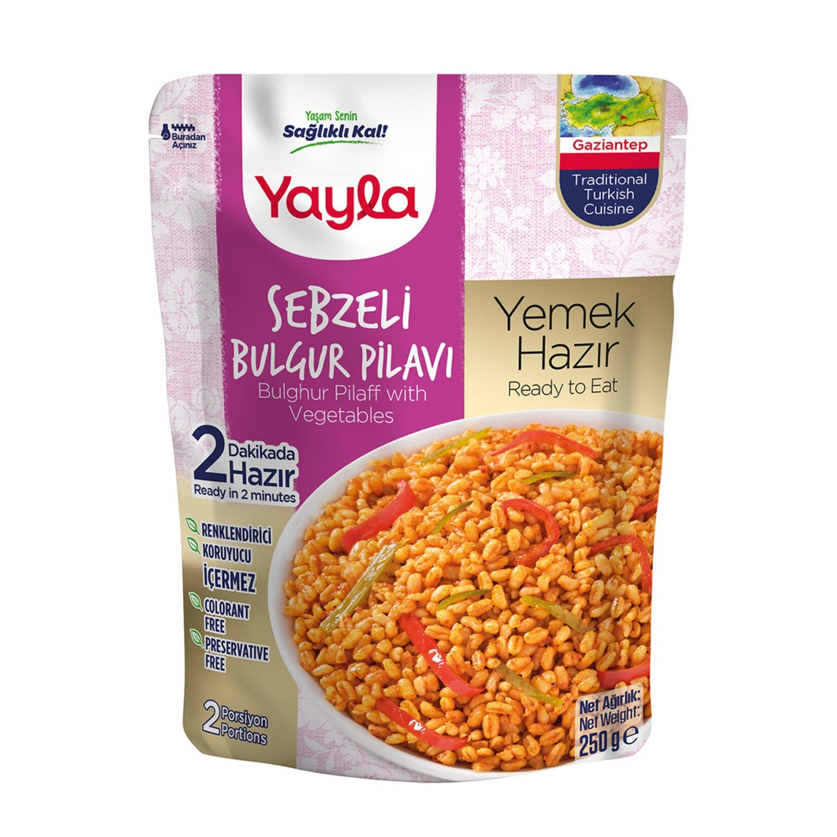 Yayla Bulghur Pilaff With Vegatables (Sebzeli Bulgur Pilavı) 250 G