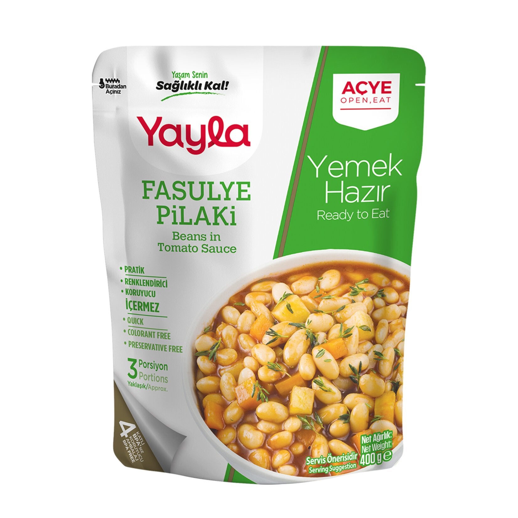 Yayla Yemek Ready Bean Salad (Fasulye Pilaki) 400 G