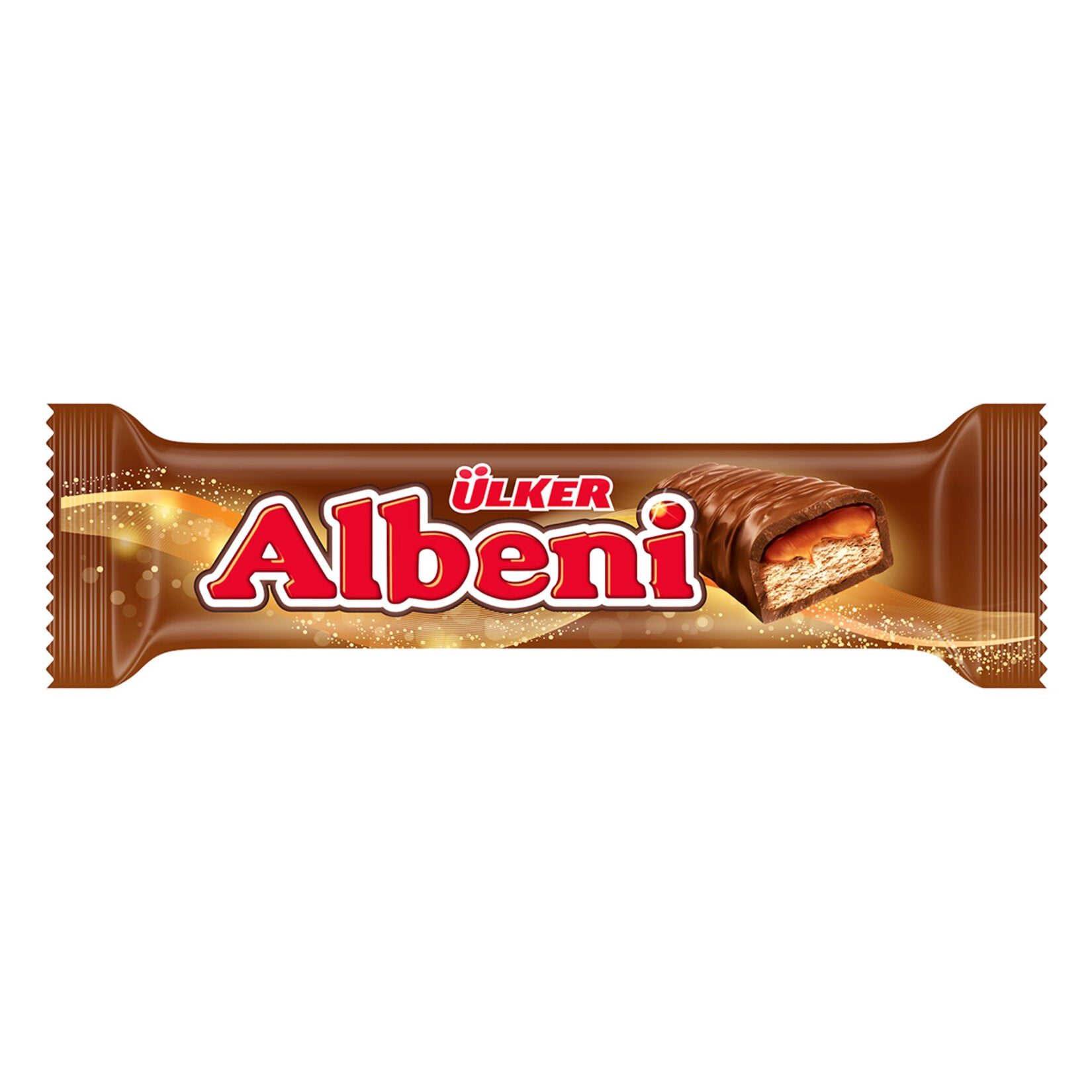 Albeni Coated Bar is one of Türkiye’s most beloved chocolate snacks, combining a soft biscuit layer with rich caramel, all wrapped in a smooth chocolate coating.