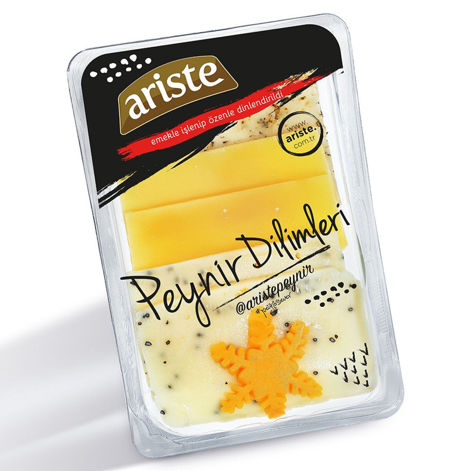 Enjoy a curated selection of traditional Turkish cheeses with Ariste Cheese Slices.