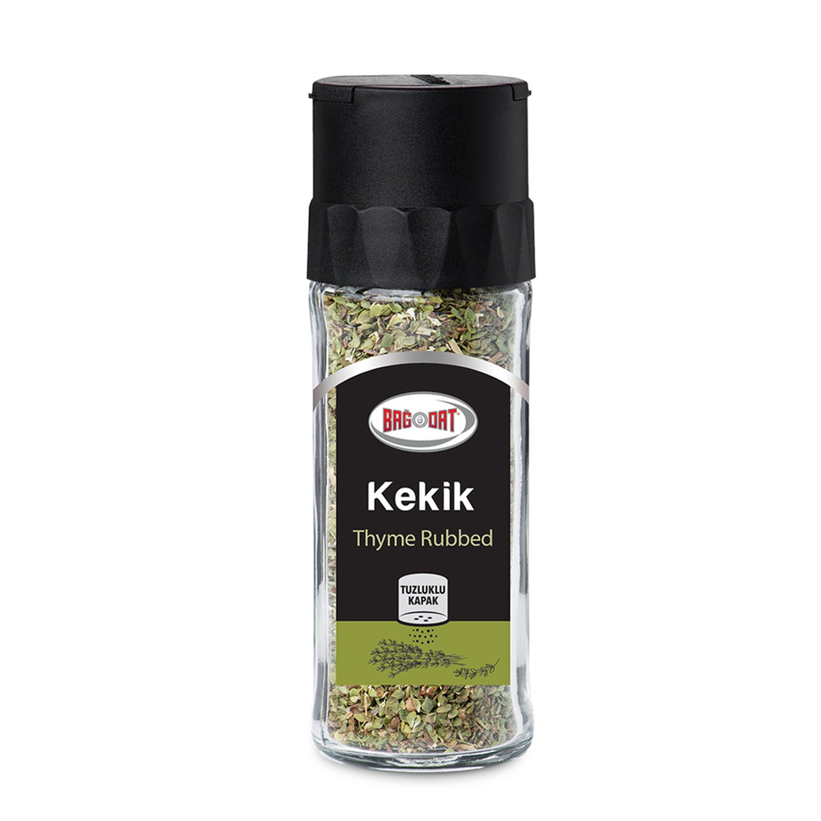 Enhance your meals with the bold, earthy flavor of Bagdat Thyme Glass Shaker.