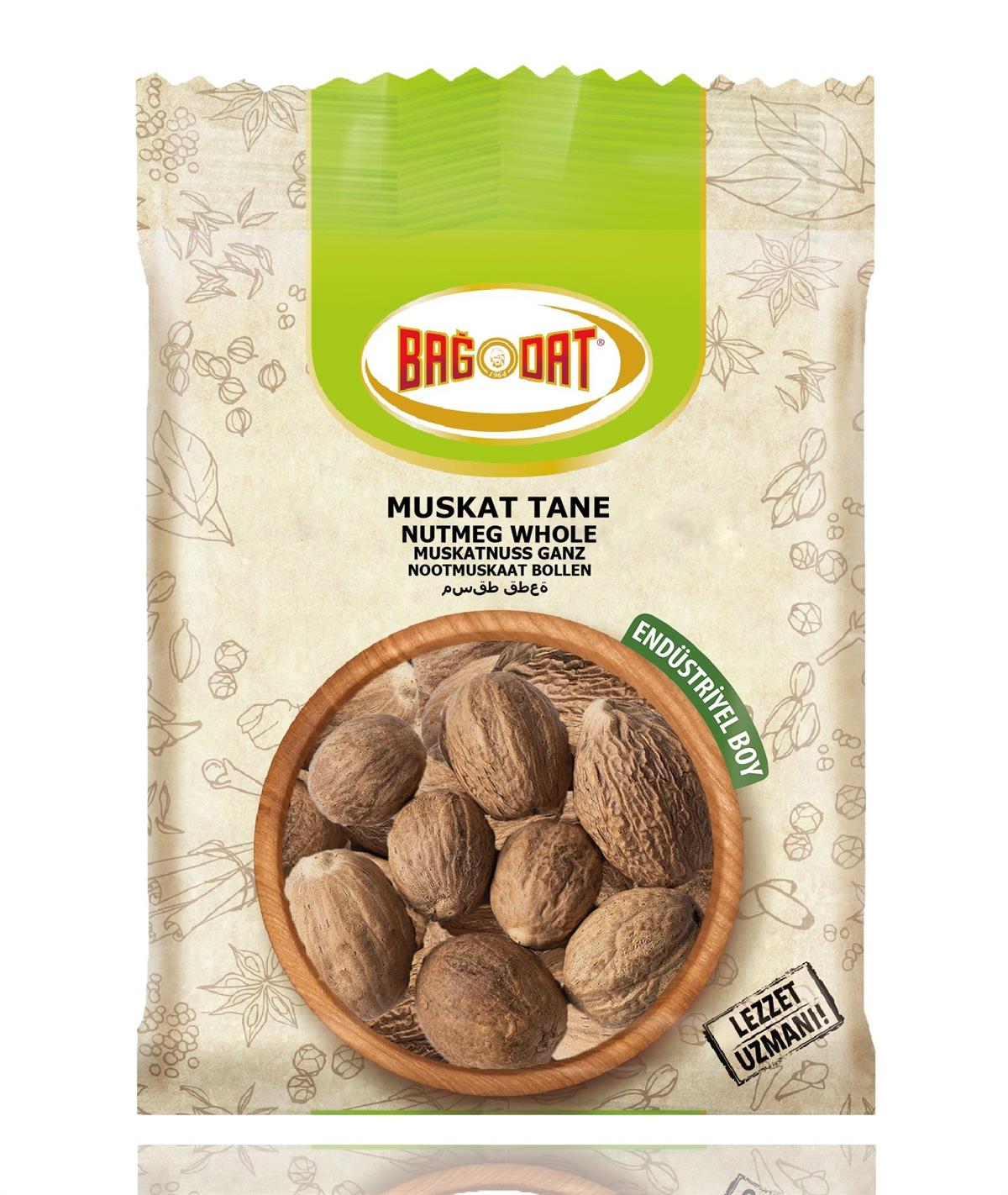 Add warm, sweet-spicy aroma to your cooking with Bağdat Whole Nutmeg (Muskat Tane).