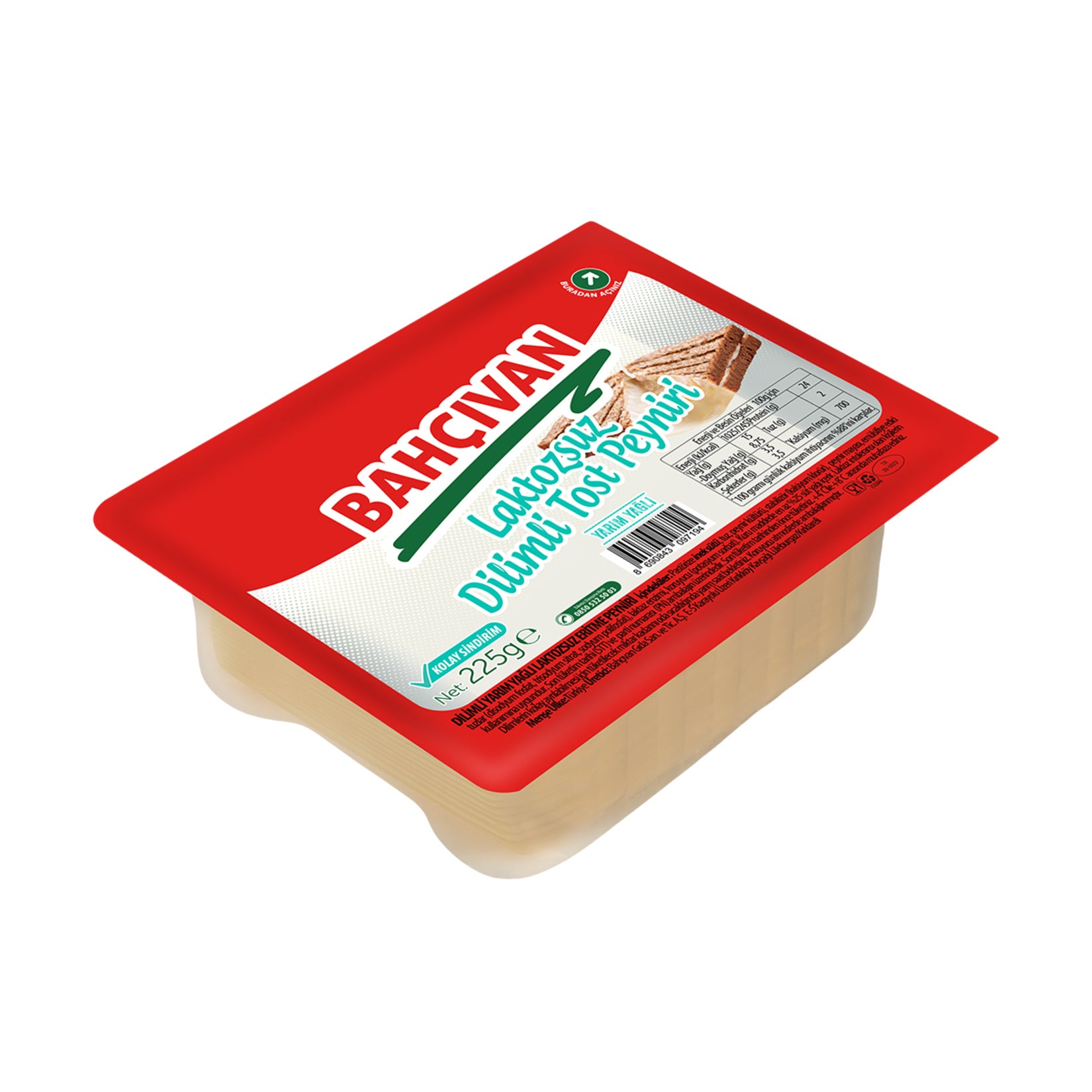 Bahcivan Lactose Free Sliced Tost Cheese brings the rich, melty taste of traditional Turkish tost cheese—without the lactose.