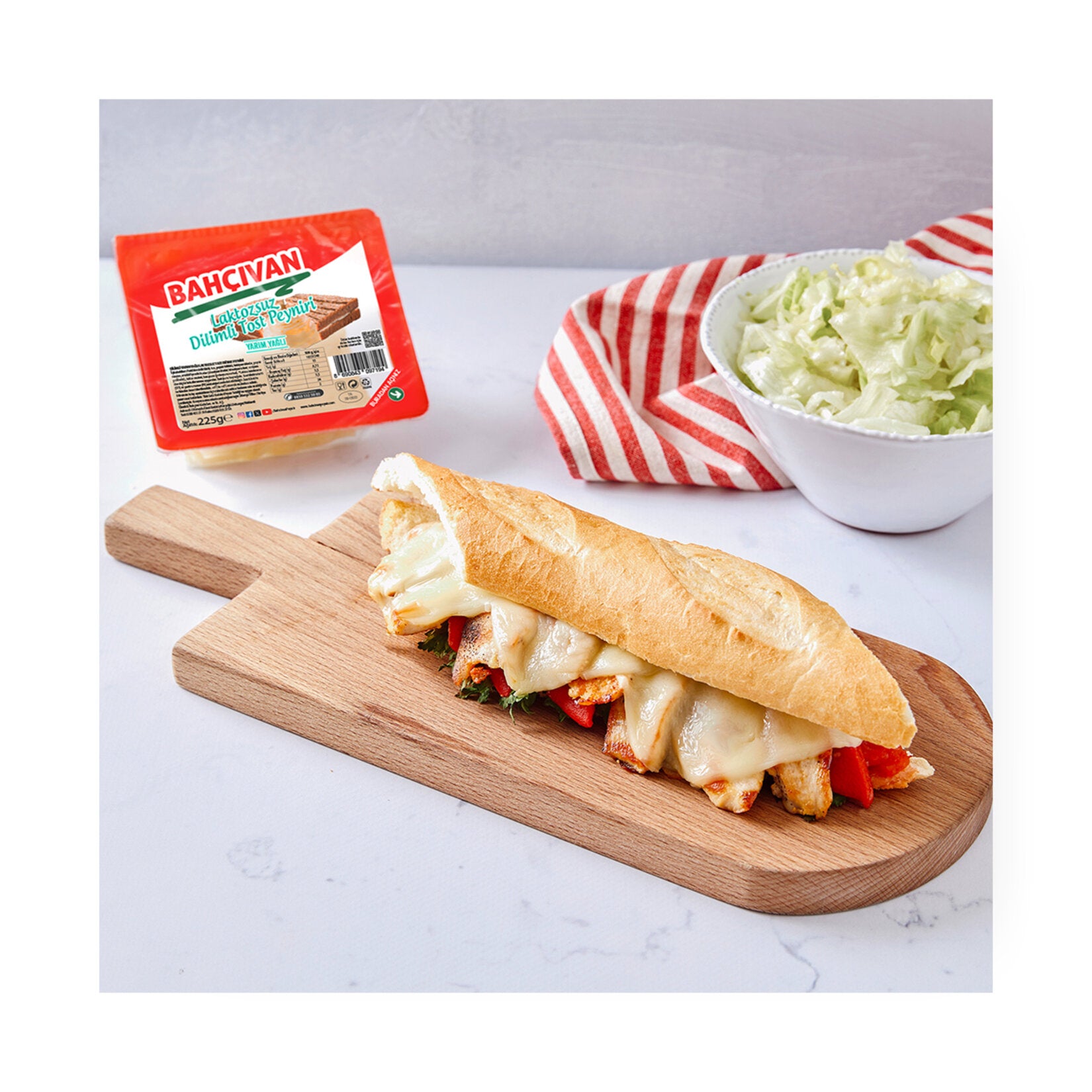 Bahcivan Lactose Free Sliced Tost Cheese brings the rich, melty taste of traditional Turkish tost cheese—without the lactose.