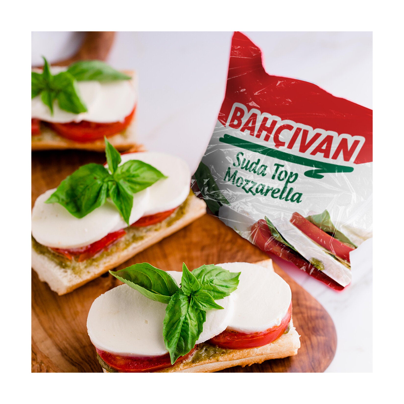 Bahçıvan Suda Top Mozzarella is a soft, fresh mozzarella cheese stored in brine to preserve its delicate texture and mild, milky flavor.