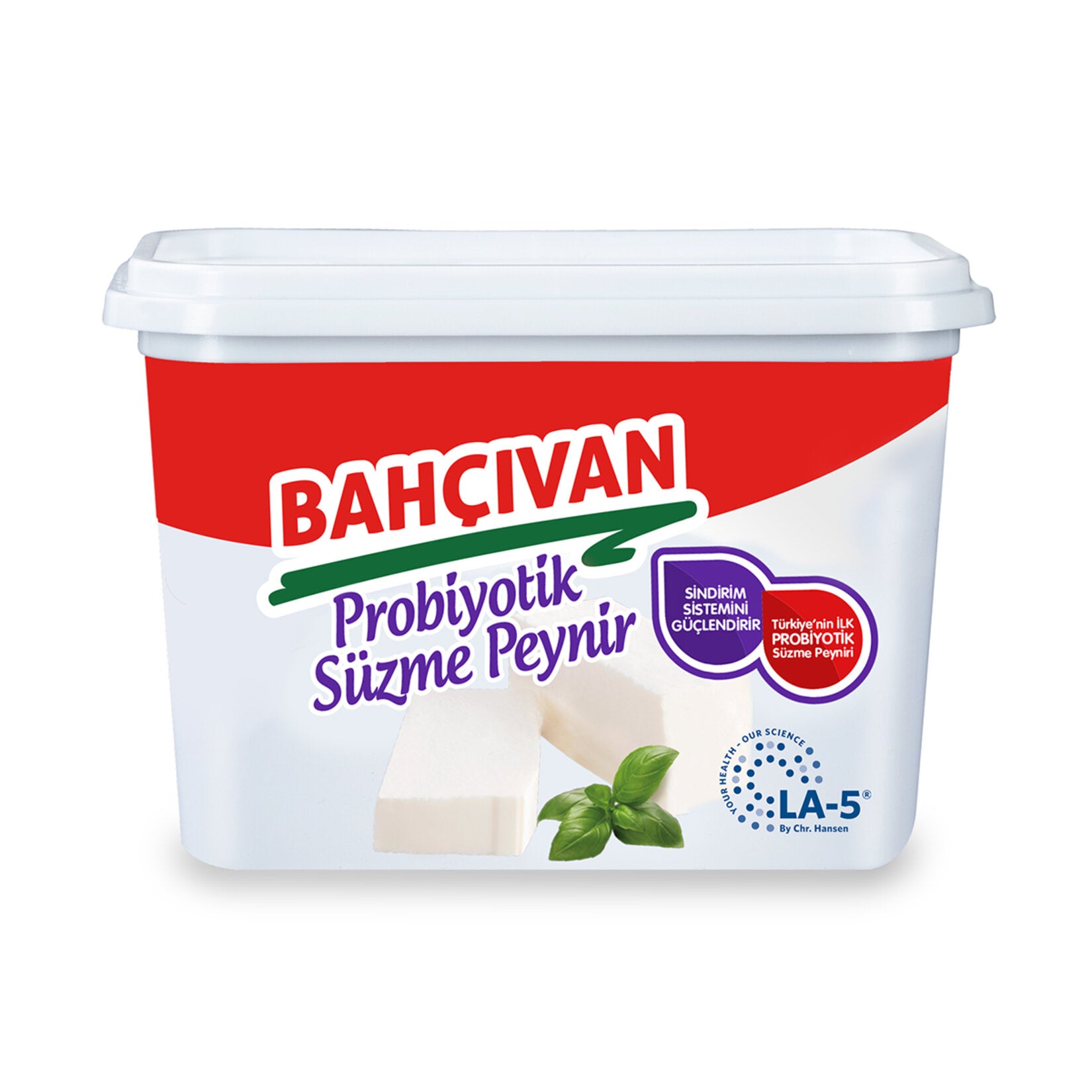 Bahçıvan Tam Yağlı Probiyotik Süzme Beyaz Peynir is a rich and creamy Turkish-style strained white cheese made from pasteurized cow’s milk.