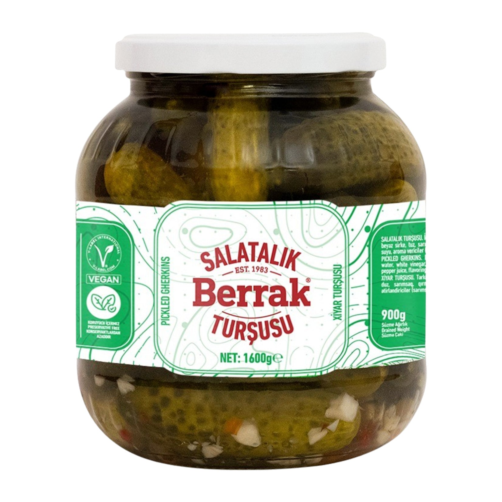 Berrak Cucumber Pickles bring the bold, refreshing taste of traditional Turkish-style pickled cucumbers straight to your table.