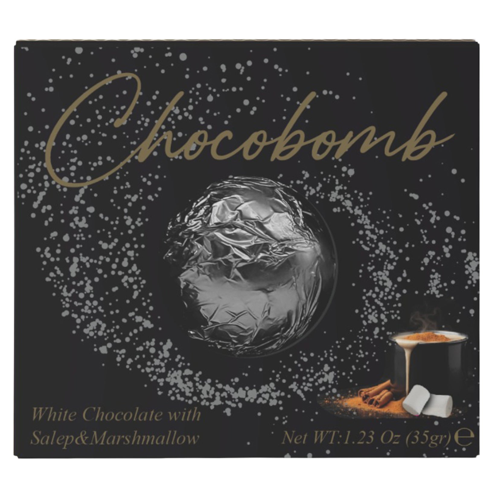 Experience a cozy taste of Türkiye with the Bind Chocobomb Salep & Marshmallow White Chocolate.