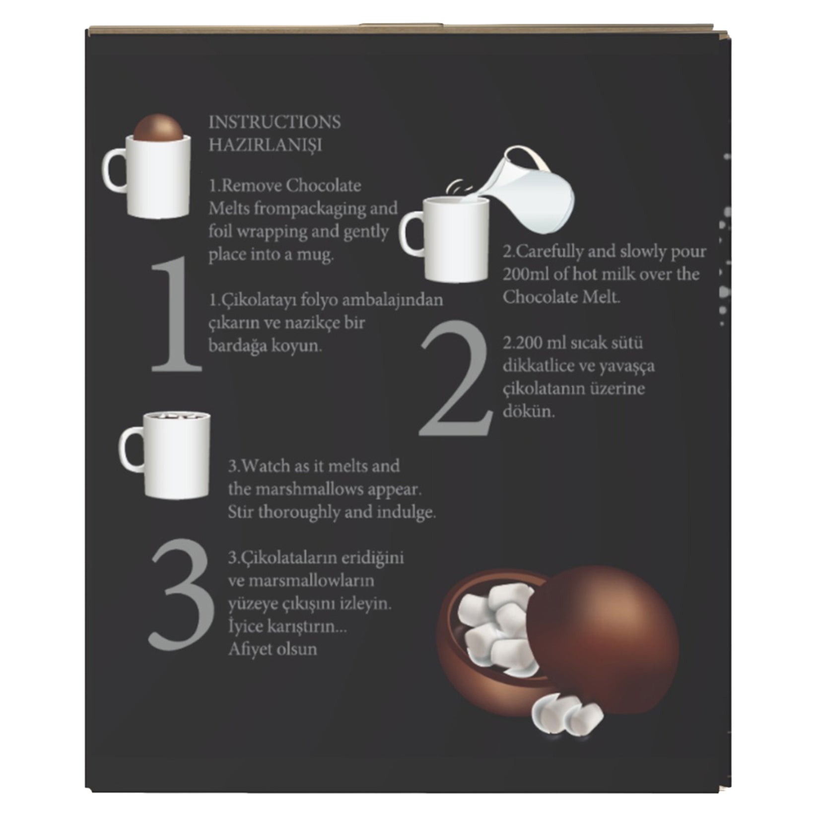 Experience a cozy taste of Türkiye with the Bind Chocobomb Salep & Marshmallow White Chocolate.