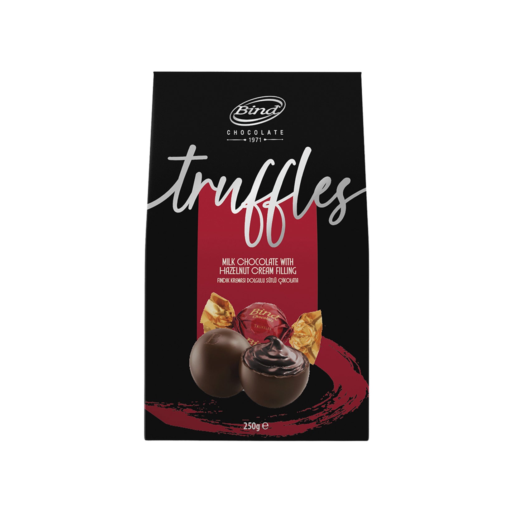 Bind Hazelnut Filled Milk Chocolate brings together smooth milk chocolate and a rich hazelnut cream center for a perfectly balanced sweet treat.