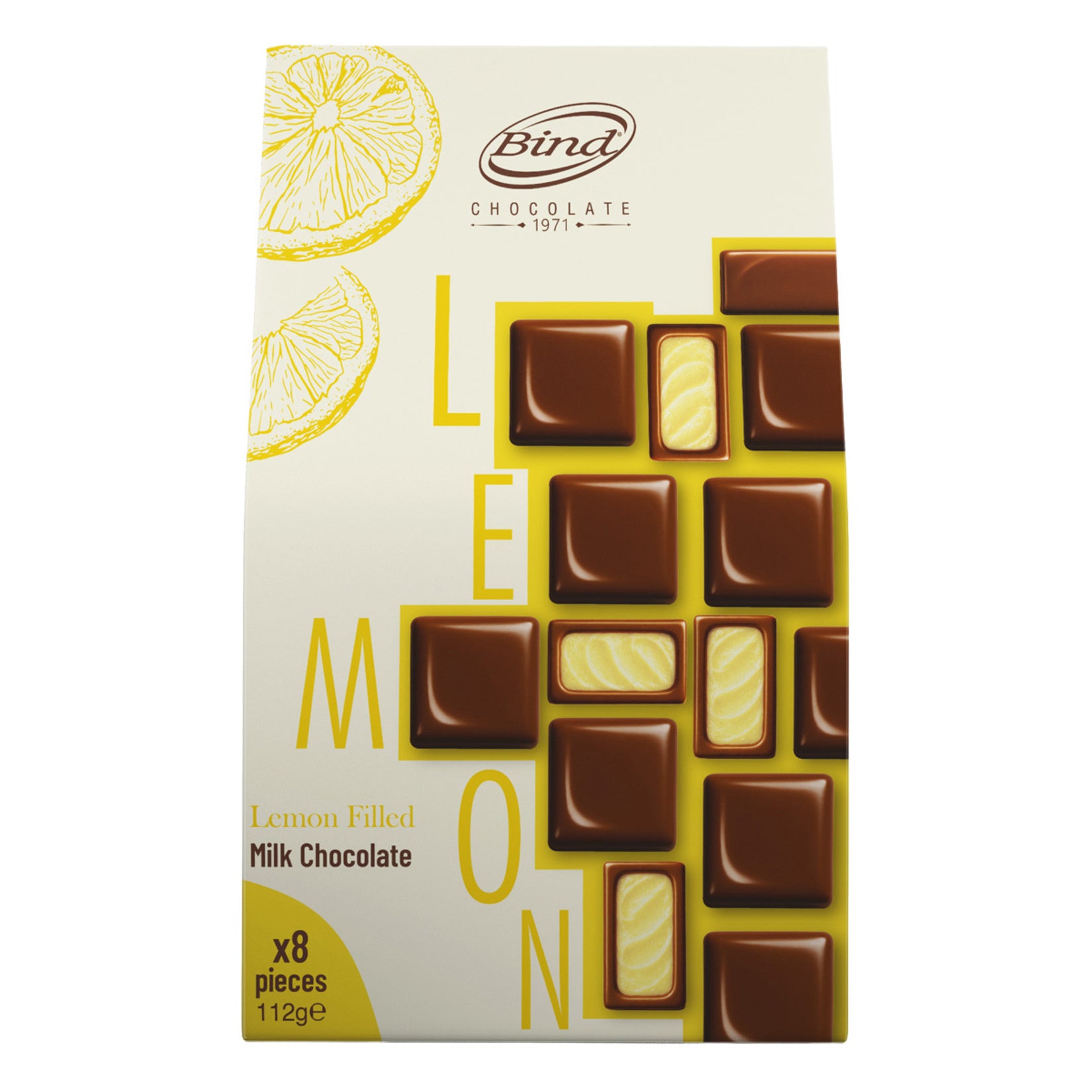 Bind Lemon Filled Chocolate brings together smooth milk chocolate and a refreshing citrus center for a perfectly balanced sweet-and-tangy treat.