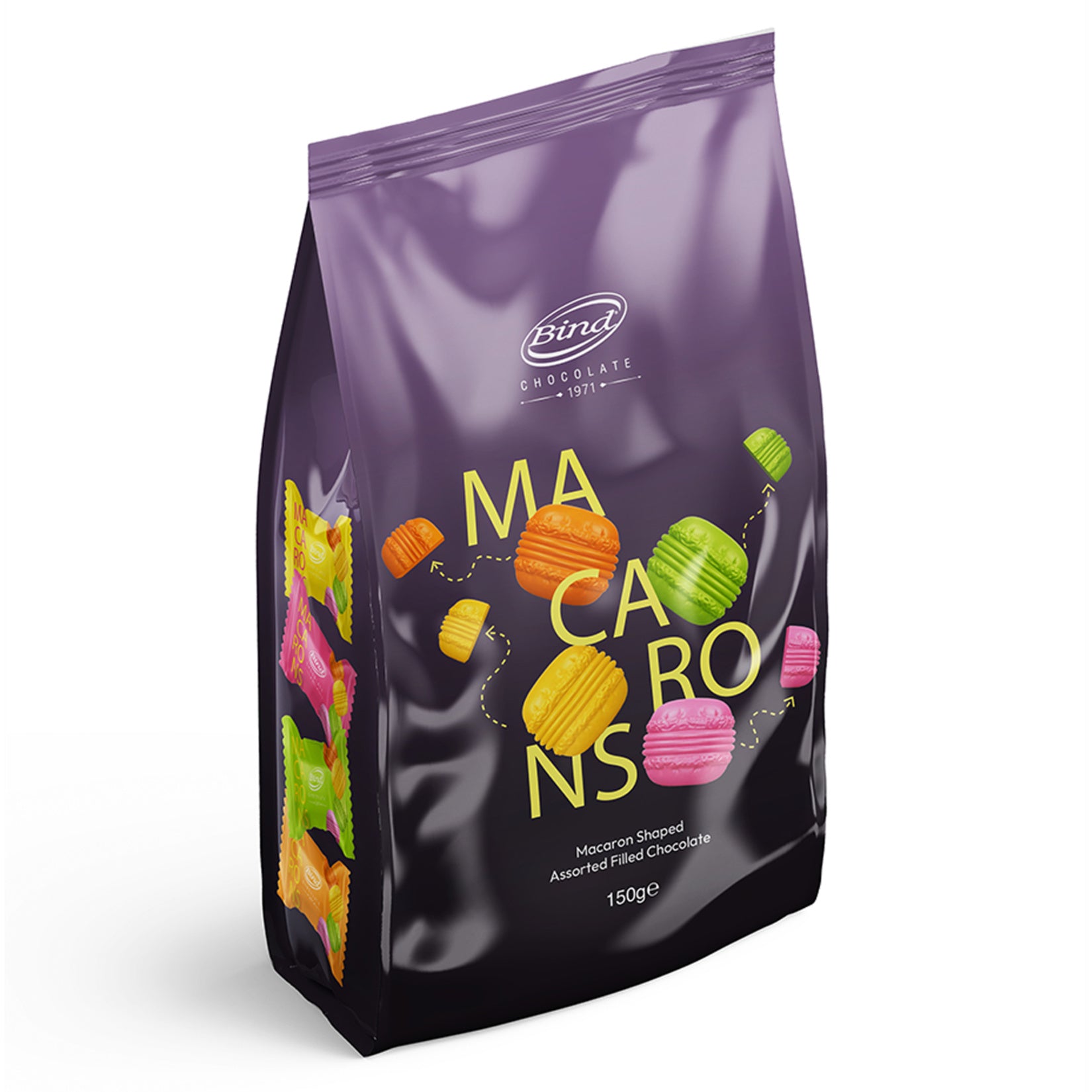 Bind Macaron Assorted Filled Chocolate brings together colorful, flavor-packed chocolate bites inspired by macaron elegance and crafted in Türkiye.