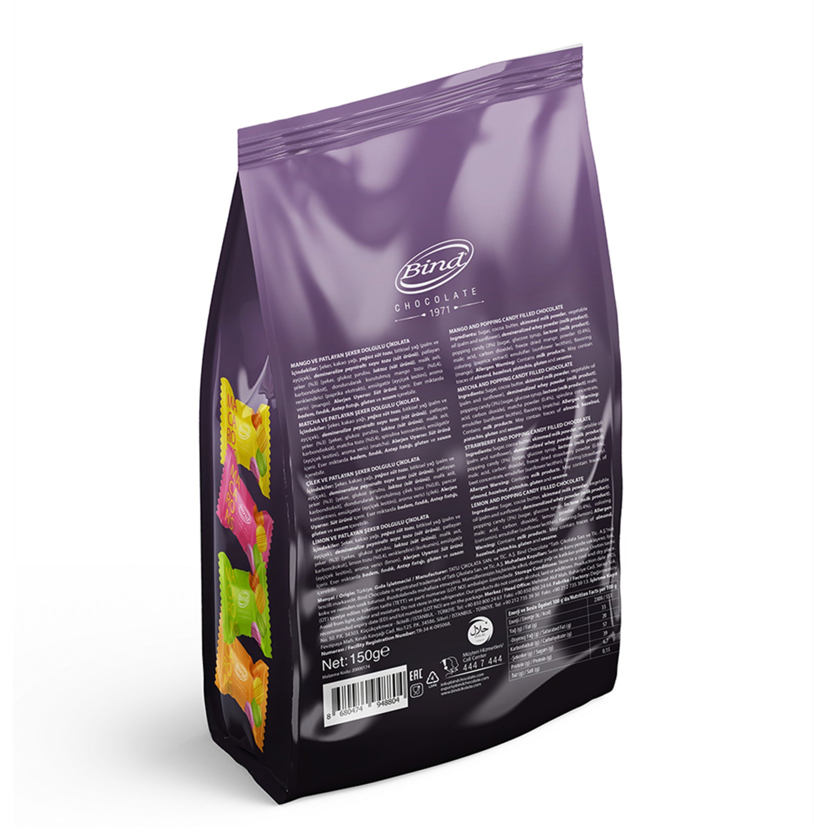 Bind Macaron Assorted Filled Chocolate brings together colorful, flavor-packed chocolate bites inspired by macaron elegance and crafted in Türkiye.