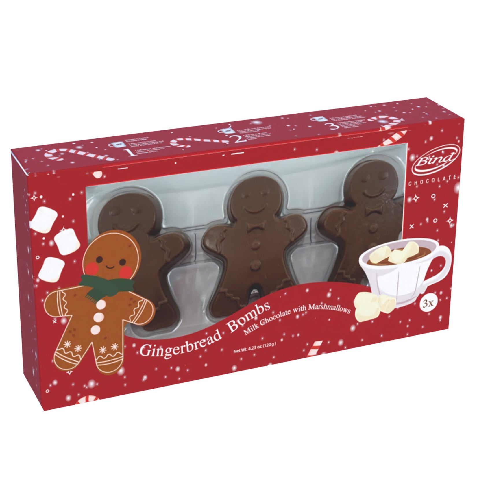 Bind Marshmallow Filled Milk Chocolate brings a delightful twist to classic milk chocolate with its soft marshmallow center.