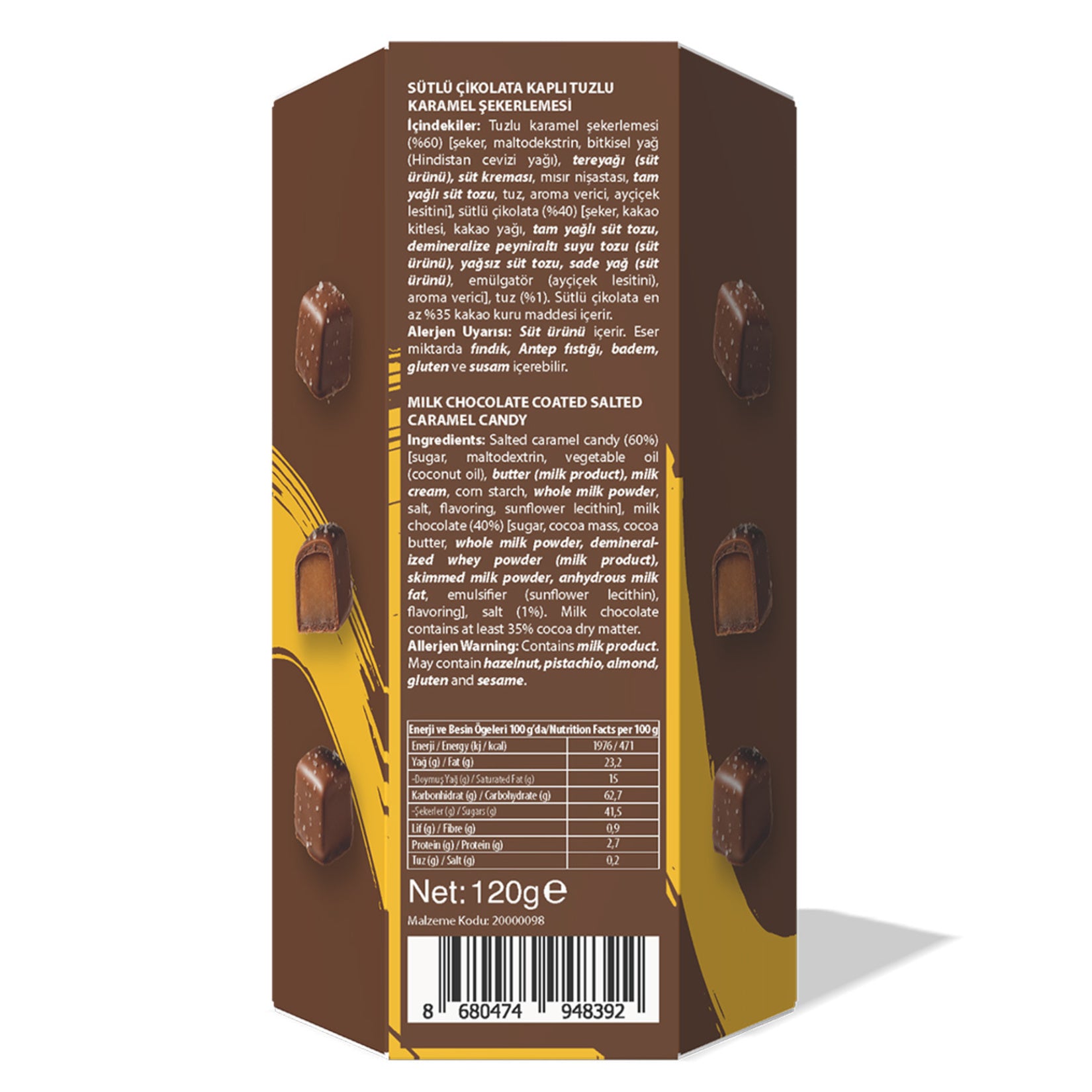 Enjoy the rich harmony of smooth caramel and creamy chocolate with Bind Milk Chocolate Covered Caramel Candy.