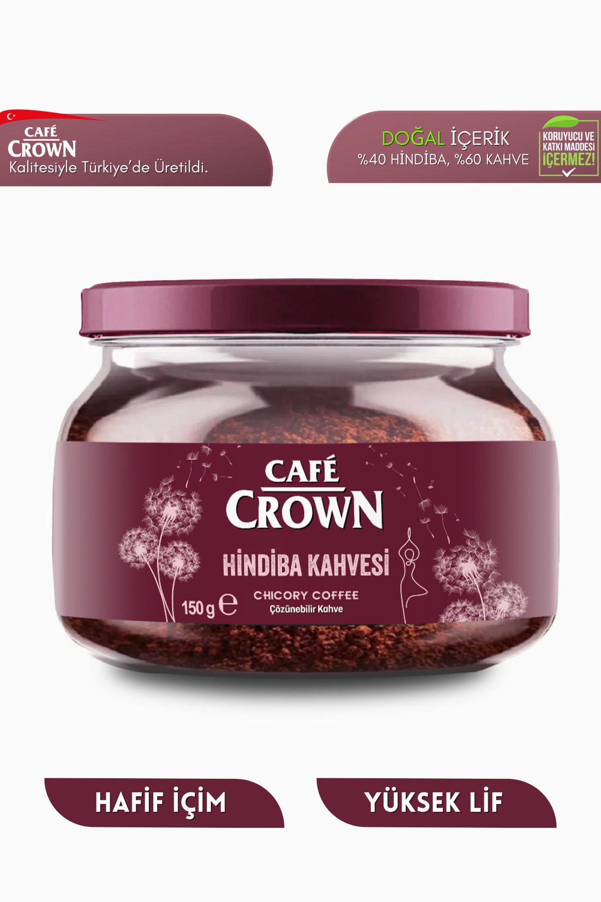Cafe Crown Chicory Coffee is specially crafted for coffee lovers who care about clean ingredients and balanced flavor.