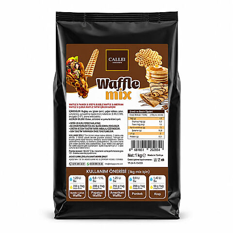 Callei Waffle Flour Mix is specially developed to help you prepare perfect waffles quickly and effortlessly, whether at home or in a professional kitchen.