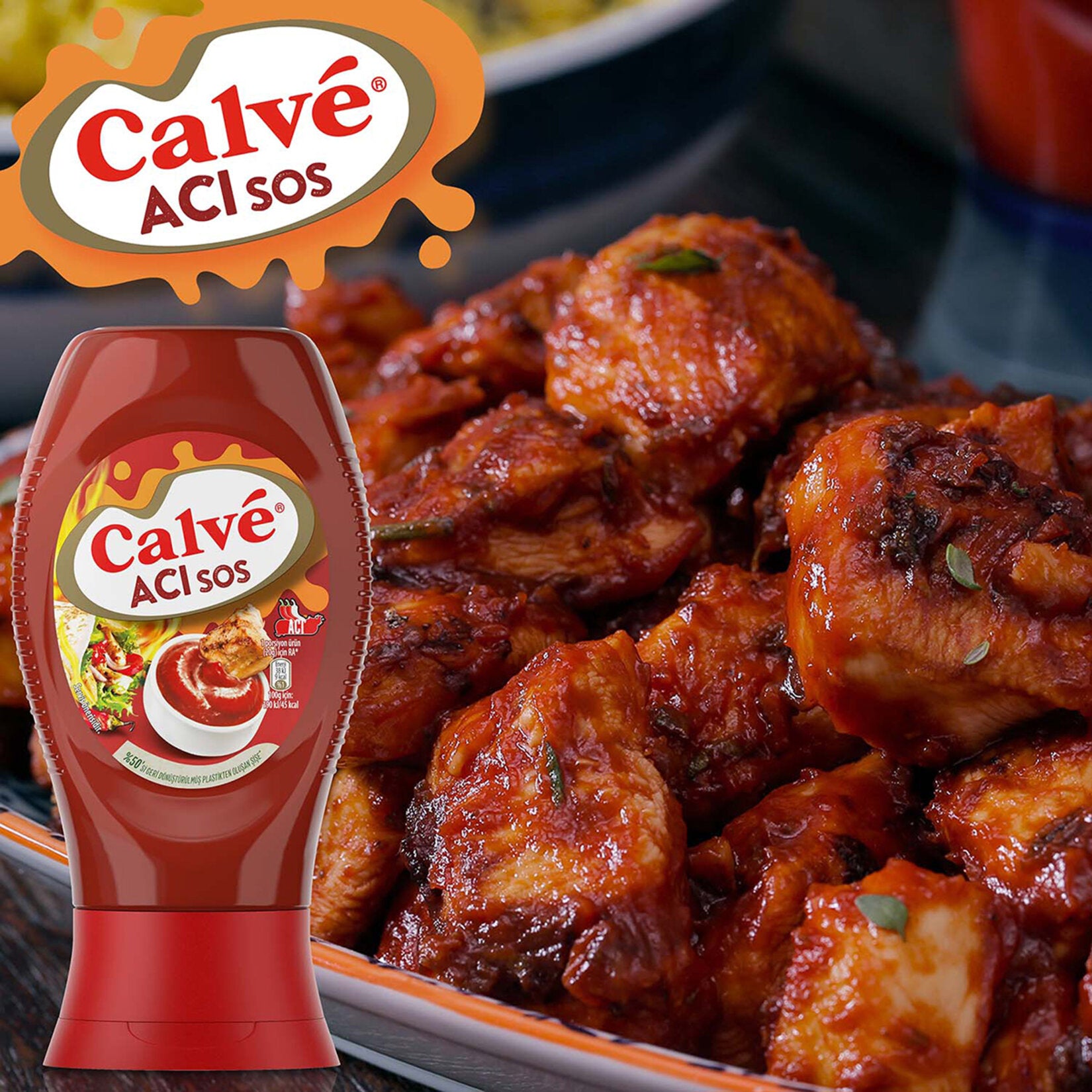 Turn up the heat in your kitchen with Calve Hot Sauce, a bold and flavorful table sauce inspired by classic Turkish spice blends.